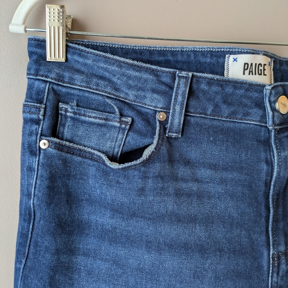 PAIGE Women's Jeans Amber 31 Raw Hem Cropped - Picture 7 of 16